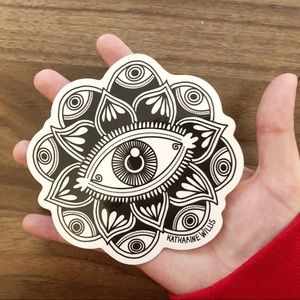 Evil Eye Mandala Bumper Sticker